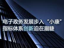 电子政务发展步入“小康” 指标体系创新迫在眉睫