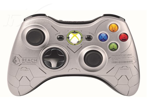 微软Xbox360 slim 光环限定主机游戏机产品图