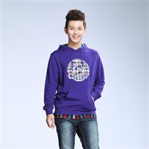 森马 秋装新品 男款前胸贴布绣连帽卫衣 10014