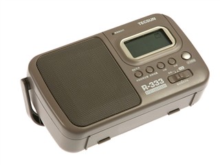 德生r-333便携式调频\/中波\/短波数码显示钟控收音机