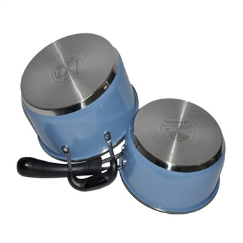 德世朗套锅 不锈钢复底两件套锅