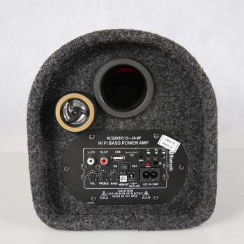 科毛毡隧道摩托汽车有源低音炮重低音大功率音箱12V 220V车载音响高清图片
