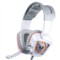 硕美科 G910 7.1声道电竞游戏耳机 CF/LOL双游戏模式 智能可调节震动 带呼吸LED灯效 白橙色