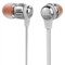 JBL T180A 立体声入耳式耳机 耳麦 一键式线控 麦克风 银色