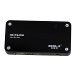 宜客莱 3+1时尚USB集线器USB-HUB104BK连接线转接卡