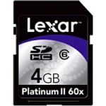 雷克沙 Platinum II SDHC(4GB/60x)