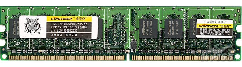 ��̩��(KINGTIGER) �ͻ�512MB��PC2-4300/DDR2 533���ڴ����������ͼ