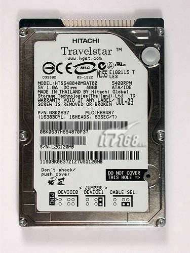 ����(HITACHI) 40GB��Travelstar 5K80��HTS548040M9AT00Ӳ�����������ͼ
