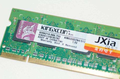 点击查看下一张Kingston 512MB（PC2-4300/DDR2 533/200Pin）内存图片