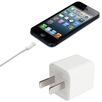 苹果充电器套装 (1a充电插头 lightning充电数据线)新版 适用iphone5