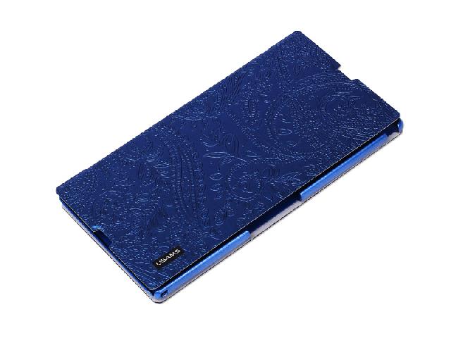 usams索尼xl39h xperia z ultra皮套 花漾系列 深蓝色手机其他配件