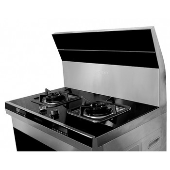 美大jcztc-1302-飞弧 侧吸下排集成灶 集油烟机燃气灶消毒柜一体 黑色