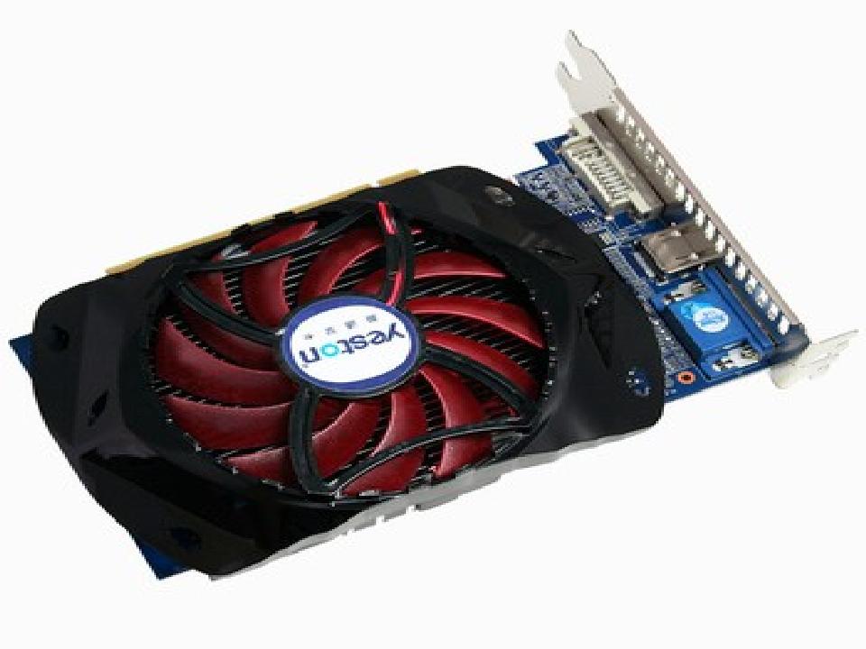 盈通(yeston) gt630-1024gd5 ma 标准版 810/3200mhz 1g/128bit gddr5