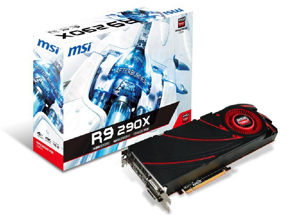 微星(msi) r9 290x 4gd5 1000mhz/5000mhz 512bit pci-e 3.